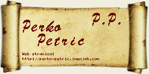 Perko Petrić vizit kartica